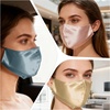 image:imageZIMASILK 100 22 Momme Mulberry Silk Face Mask for Men amp Women  SkinFriendly Comfort Reusable Soft amp Breathable Lightweight Elastic Strap2 Pack  Dusty Blue