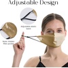 image:imageZIMASILK 100 22 Momme Mulberry Silk Face Mask for Men amp Women  SkinFriendly Comfort Reusable Soft amp Breathable Lightweight Elastic Strap2 Pack  Gold