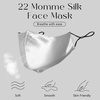 image:imageZIMASILK 100 22 Momme Mulberry Silk Face Mask for Men amp Women  SkinFriendly Comfort Reusable Soft amp Breathable Lightweight Elastic Strap2 Pack  Light Gray