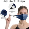 image:imageZIMASILK 100 22 Momme Mulberry Silk Face Mask for Men amp Women  SkinFriendly Comfort Reusable Soft amp Breathable Lightweight Elastic Strap2 Pack  Navy Blue