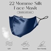 image:imageZIMASILK 100 22 Momme Mulberry Silk Face Mask for Men amp Women  SkinFriendly Comfort Reusable Soft amp Breathable Lightweight Elastic Strap2 Pack  Navy Blue