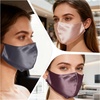 image:imageZIMASILK 100 22 Momme Mulberry Silk Face Mask for Men amp Women  SkinFriendly Comfort Reusable Soft amp Breathable Lightweight Elastic StrapBlackish