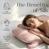 image:imageZIMASILK 100 22 Momme Pure Mulberry Silk Cervical Pillow Case Ivory  Soft Silk Pillow Cover for Hair amp Skin  Hidden Zipper  for Side Back Sleepers Pillowcase Only 1pcPink