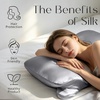 image:imageZIMASILK 100 22 Momme Pure Mulberry Silk Cervical Pillow Case Ivory  Soft Silk Pillow Cover for Hair amp Skin  Hidden Zipper  for Side Back Sleepers Pillowcase Only 1pcGray