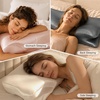 image:imageZIMASILK 100 22 Momme Pure Mulberry Silk Cervical Pillow Case Ivory  Soft Silk Pillow Cover for Hair amp Skin  Hidden Zipper  for Side Back Sleepers Pillowcase Only 1pcGray