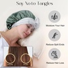 image:imageZIMASILK 100 Mulberry Silk Bonnet for Sleeping Women Double Layer Hair Wrap with Silk Tie Band1 Pack