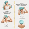 image:imageZIMASILK 100 Mulberry Silk Bonnet for Sleeping Women Long Hair Mint Green  Double Layer Breathable Silk Hair Wrap Cooling Tie Band Stay On Head For Curly Frizzy amp Natural Hair Protection 1PcMint Greenclover Crest