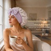 image:imageZIMASILK 100 Mulberry Silk Bonnet for Sleeping Women Long Hair Mint Green  Double Layer Breathable Silk Hair Wrap Cooling Tie Band Stay On Head For Curly Frizzy amp Natural Hair Protection 1PcLilac Flower