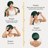 image:imageZIMASILK 100 Mulberry Silk Bonnet for Sleeping Women Long Hair Mint Green  Double Layer Breathable Silk Hair Wrap Cooling Tie Band Stay On Head For Curly Frizzy amp Natural Hair Protection 1PcBlackish Green