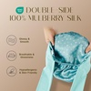 image:imageZIMASILK 100 Mulberry Silk Bonnet for Sleeping Women Long Hair Mint Green  Double Layer Breathable Silk Hair Wrap Cooling Tie Band Stay On Head For Curly Frizzy amp Natural Hair Protection 1PcStar Pattern