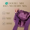 image:imageZIMASILK 100 Mulberry Silk Bonnet for Sleeping Women Long Hair Mint Green  Double Layer Breathable Silk Hair Wrap Cooling Tie Band Stay On Head For Curly Frizzy amp Natural Hair Protection 1PcDark Mauveclover Crest