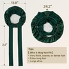 image:imageZIMASILK 100 Mulberry Silk Bonnet for Sleeping Women Long Hair Mint Green  Double Layer Breathable Silk Hair Wrap Cooling Tie Band Stay On Head For Curly Frizzy amp Natural Hair Protection 1PcBlackish Green