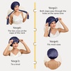 image:imageZIMASILK 100 Mulberry Silk Bonnet for Sleeping Women Long Hair Mint Green  Double Layer Breathable Silk Hair Wrap Cooling Tie Band Stay On Head For Curly Frizzy amp Natural Hair Protection 1PcNavy Blue
