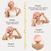 image:imageZIMASILK 100 Mulberry Silk Bonnet for Sleeping Women Long Hair Mint Green  Double Layer Breathable Silk Hair Wrap Cooling Tie Band Stay On Head For Curly Frizzy amp Natural Hair Protection 1PcCoral