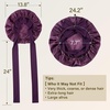 image:imageZIMASILK 100 Mulberry Silk Bonnet for Sleeping Women Long Hair Mint Green  Double Layer Breathable Silk Hair Wrap Cooling Tie Band Stay On Head For Curly Frizzy amp Natural Hair Protection 1PcDark Mauveclover Crest