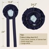 image:imageZIMASILK 100 Mulberry Silk Bonnet for Sleeping Women Long Hair Mint Green  Double Layer Breathable Silk Hair Wrap Cooling Tie Band Stay On Head For Curly Frizzy amp Natural Hair Protection 1PcNavy Blue