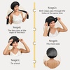 image:imageZIMASILK 100 Mulberry Silk Bonnet for Sleeping Women Long Hair Mint Green  Double Layer Breathable Silk Hair Wrap Cooling Tie Band Stay On Head For Curly Frizzy amp Natural Hair Protection 1PcBlack