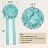 image:imageZIMASILK 100 Mulberry Silk Bonnet for Sleeping Women Long Hair Mint Green  Double Layer Breathable Silk Hair Wrap Cooling Tie Band Stay On Head For Curly Frizzy amp Natural Hair Protection 1PcMint Greenclover Crest