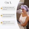 image:imageZIMASILK 100 Mulberry Silk Bonnet for Sleeping Women Long Hair Mint Green  Double Layer Breathable Silk Hair Wrap Cooling Tie Band Stay On Head For Curly Frizzy amp Natural Hair Protection 1PcMint Greenclover Crest