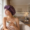 image:imageZIMASILK 100 Mulberry Silk Bonnet for Sleeping Women Long Hair Mint Green  Double Layer Breathable Silk Hair Wrap Cooling Tie Band Stay On Head For Curly Frizzy amp Natural Hair Protection 1PcDark Mauveclover Crest