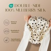image:imageZIMASILK 100 Mulberry Silk Bonnet for Sleeping Women Long Hair Mint Green  Double Layer Breathable Silk Hair Wrap Cooling Tie Band Stay On Head For Curly Frizzy amp Natural Hair Protection 1PcPolka Dot