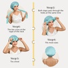 image:imageZIMASILK 100 Mulberry Silk Bonnet for Sleeping Women Long Hair Mint Green  Double Layer Breathable Silk Hair Wrap Cooling Tie Band Stay On Head For Curly Frizzy amp Natural Hair Protection 1PcStar Pattern