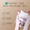 image:imageZIMASILK 100 Mulberry Silk Bonnet for Sleeping Women Long Hair Mint Green  Double Layer Breathable Silk Hair Wrap Cooling Tie Band Stay On Head For Curly Frizzy amp Natural Hair Protection 1PcPurple
