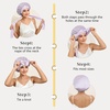 image:imageZIMASILK 100 Mulberry Silk Bonnet for Sleeping Women Long Hair Mint Green  Double Layer Breathable Silk Hair Wrap Cooling Tie Band Stay On Head For Curly Frizzy amp Natural Hair Protection 1PcPurple
