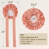 image:imageZIMASILK 100 Mulberry Silk Bonnet for Sleeping Women Long Hair Mint Green  Double Layer Breathable Silk Hair Wrap Cooling Tie Band Stay On Head For Curly Frizzy amp Natural Hair Protection 1PcCoral