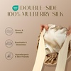 image:imageZIMASILK 100 Mulberry Silk Bonnet for Sleeping Women Long Hair Mint Green  Double Layer Breathable Silk Hair Wrap Cooling Tie Band Stay On Head For Curly Frizzy amp Natural Hair Protection 1PcLight Coffee
