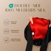 image:imageZIMASILK 100 Mulberry Silk Bonnet for Sleeping Women Long Hair Mint Green  Double Layer Breathable Silk Hair Wrap Cooling Tie Band Stay On Head For Curly Frizzy amp Natural Hair Protection 1PcBlack