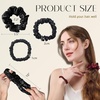 image:imageZIMASILK 100 Pure Mulberry Silk Hair Scrunchies for Women  No Damage  Gentle Elastic Hair Ties for Ponytail Holder  Hair Accessories 3 Pack BlackBlack 3sizes