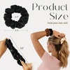 image:imageZIMASILK 100 Pure Mulberry Silk Hair Scrunchies for Women  No Damage  Gentle Elastic Hair Ties for Ponytail Holder  Hair Accessories 3 Pack BlackBlack 4pcs