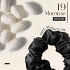 image:imageZIMASILK 100 Pure Mulberry Silk Hair Scrunchies for Women  No Damage  Gentle Elastic Hair Ties for Ponytail Holder  Hair Accessories 3 Pack BlackBlack 3pcs