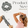 image:imageZIMASILK 100 Pure Mulberry Silk Hair Scrunchies for Women  No Damage  Gentle Elastic Hair Ties for Ponytail Holder  Hair Accessories 3 Pack BlackCheckered Pattern 3pcs