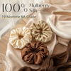 image:imageZIMASILK 100 Pure Mulberry Silk Hair Scrunchies for Women  No Damage  Gentle Elastic Hair Ties for Ponytail Holder  Hair Accessories 3 Pack BlackChocolate  Taupe  Beige 3pcs