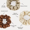 image:imageZIMASILK 100 Pure Mulberry Silk Hair Scrunchies for Women  No Damage  Gentle Elastic Hair Ties for Ponytail Holder  Hair Accessories 3 Pack BlackChocolate  Taupe  Beige 3pcs