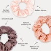image:imageZIMASILK 100 Pure Mulberry Silk Hair Scrunchies for Women  No Damage  Gentle Elastic Hair Ties for Ponytail Holder  Hair Accessories 3 Pack BlackDark Mauve  Coral  Pink 3pcs
