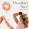 image:imageZIMASILK 100 Pure Mulberry Silk Hair Scrunchies for Women  No Damage  Gentle Elastic Hair Ties for Ponytail Holder  Hair Accessories 3 Pack BlackDark Mauve  Coral  Pink 3pcs