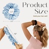 image:imageZIMASILK 100 Pure Mulberry Silk Hair Scrunchies for Women  No Damage  Gentle Elastic Hair Ties for Ponytail Holder  Hair Accessories 3 Pack BlackDusty Blue  Navy Blue  Sky Blue 3pcs