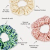 image:imageZIMASILK 100 Pure Mulberry Silk Hair Scrunchies for Women  No Damage  Gentle Elastic Hair Ties for Ponytail Holder  Hair Accessories 3 Pack BlackLeopard Print 3pcs