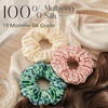 image:imageZIMASILK 100 Pure Mulberry Silk Hair Scrunchies for Women  No Damage  Gentle Elastic Hair Ties for Ponytail Holder  Hair Accessories 3 Pack BlackLeopard Print 3pcs