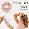 image:imageZIMASILK 100 Pure Mulberry Silk Hair Scrunchies for Women  No Damage  Gentle Elastic Hair Ties for Ponytail Holder  Hair Accessories 3 Pack BlackLeopard Print 3pcs