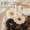 image:imageZIMASILK 100 Pure Mulberry Silk Hair Scrunchies for Women  No Damage  Gentle Elastic Hair Ties for Ponytail Holder  Hair Accessories 3 Pack BlackPolka Dot 3pcs