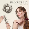 image:imageZIMASILK 100 Pure Mulberry Silk Hair Scrunchies for Women  No Damage  Gentle Elastic Hair Ties for Ponytail Holder  Hair Accessories 3 Pack BlackTaupe 3pcs