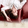 image:imageZIMASILK 100 Pure Mulberry Silk Pillow Cases for Hair and Skin Queen  Soft Hypoallergenic amp Smooth Both Sides Grade 6A Silk Hidden Zipper Gift for Women Men 1pc Queen 20x30 TaupeBurgundy