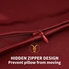 image:imageZIMASILK 100 Pure Mulberry Silk Pillow Cases for Hair and Skin Queen  Soft Hypoallergenic amp Smooth Both Sides Grade 6A Silk Hidden Zipper Gift for Women Men 1pc Queen 20x30 TaupeBurgundy