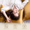 image:imageZIMASILK 100 Pure Mulberry Silk Pillow Cases for Hair and Skin Queen  Soft Hypoallergenic amp Smooth Both Sides Grade 6A Silk Hidden Zipper Gift for Women Men 1pc Queen 20x30 TaupeGolden