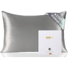 image:imageZIMASILK 100 Pure Mulberry Silk Pillow Cases for Hair and Skin Queen  Soft Hypoallergenic amp Smooth Both Sides Grade 6A Silk Hidden Zipper Gift for Women Men 1pc Queen 20x30 TaupeGray