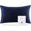 image:imageZIMASILK 100 Pure Mulberry Silk Pillow Cases for Hair and Skin Queen  Soft Hypoallergenic amp Smooth Both Sides Grade 6A Silk Hidden Zipper Gift for Women Men 1pc Queen 20x30 TaupeNavy Blue